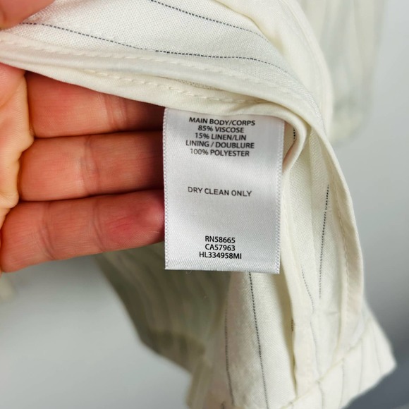 Trouvé Ivory Stripe Jacket Blazer Professional Career Wear Women’s Size XS - Picture 3 of 6